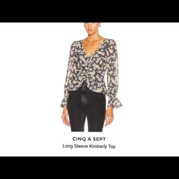 Cinq A Sept Long Sleeve Kimberly Top - Picture 1 of 4
